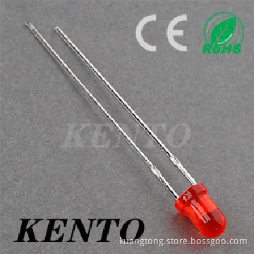 3mm Round Red Diffused Long Feet Lens Led Diode